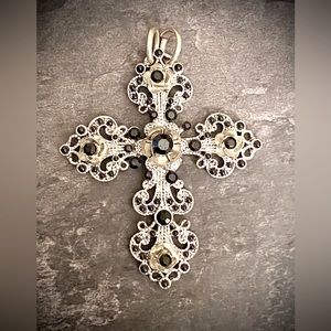 Silver Cross Statement Pendant